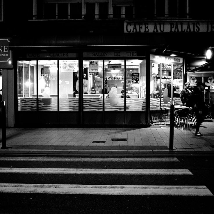Entertainment zone at night in Switzerland